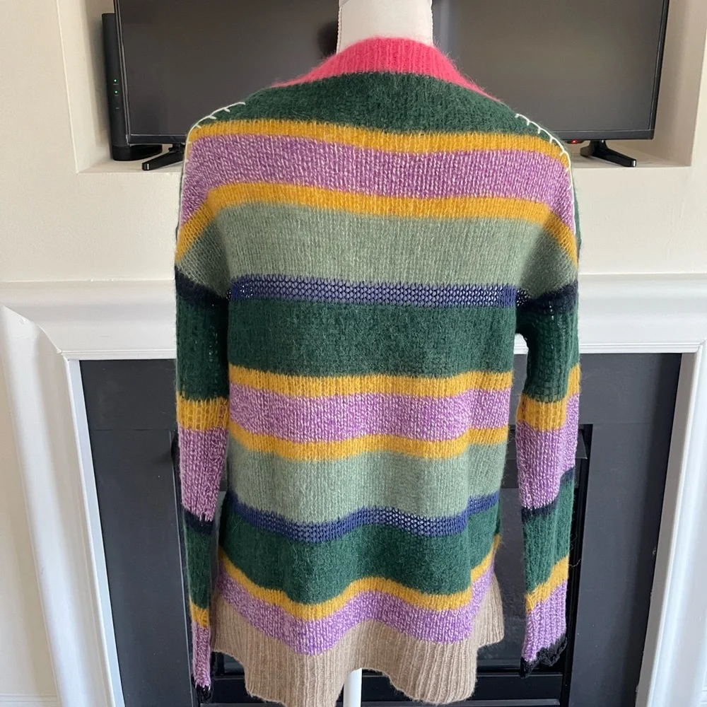 NEW YanYan Stripe Alpaca, Wool Oversized Sweater - Picture 10 of 14